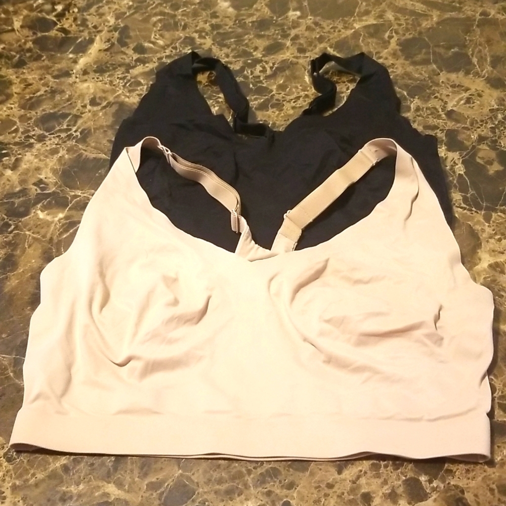 SOMA BRALETTE RACERBACK BLACK  SIZE L CREAM SIZE XL NEW NO TAGS